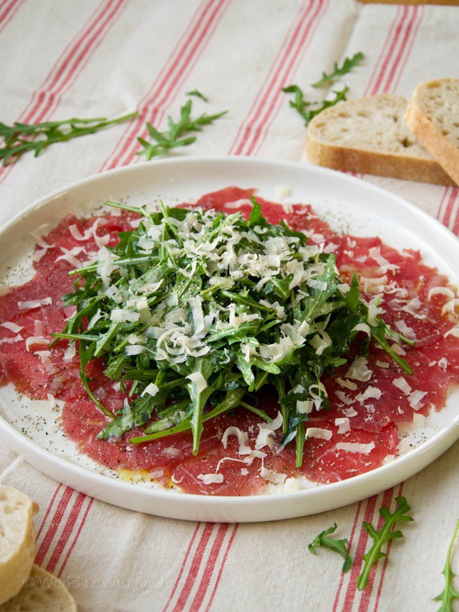 Carpaccio of Beef with Arugula and Parmesan