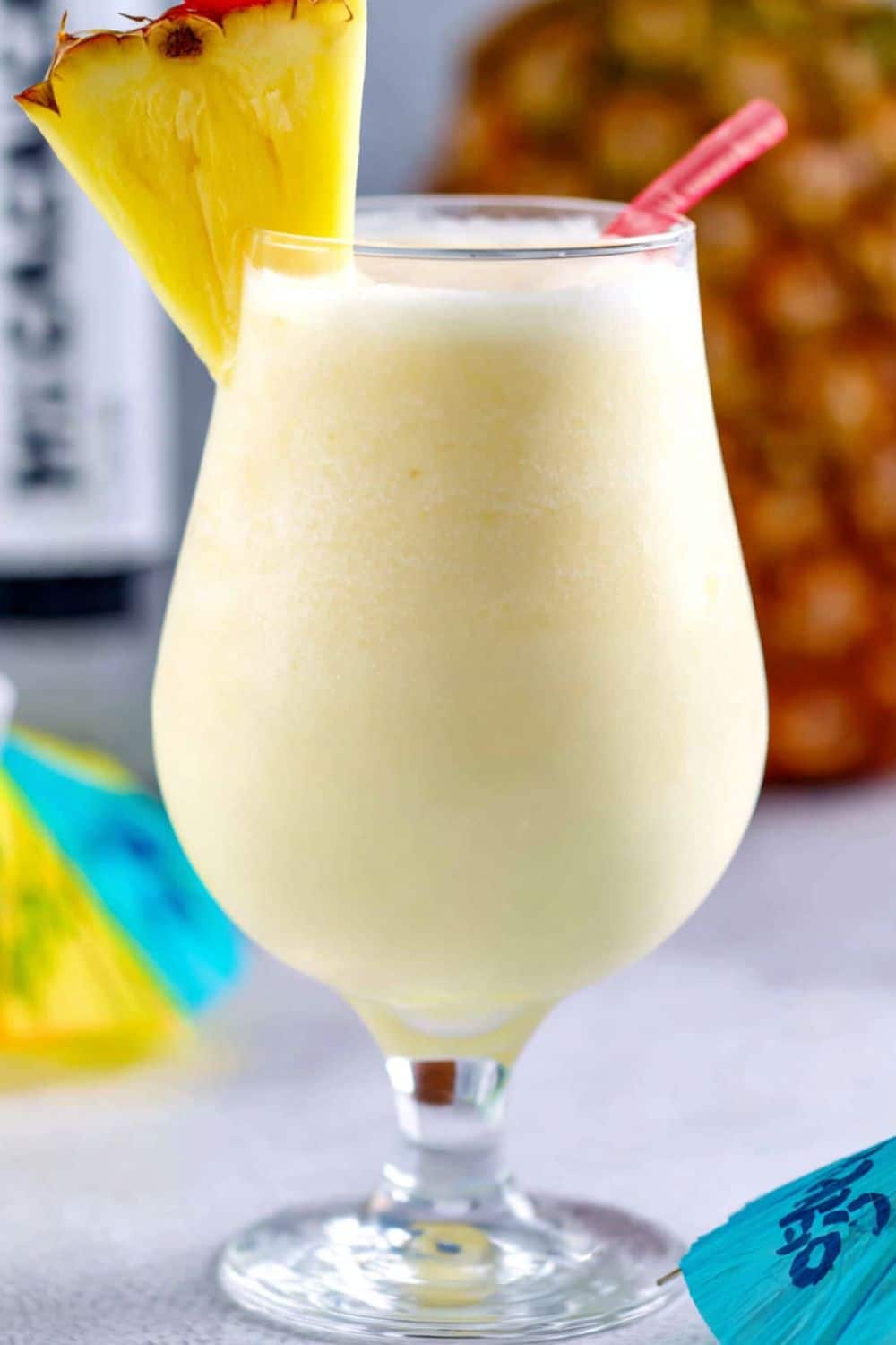 Classic Pina Colada with Fresh Pineapple and Coconut Cream