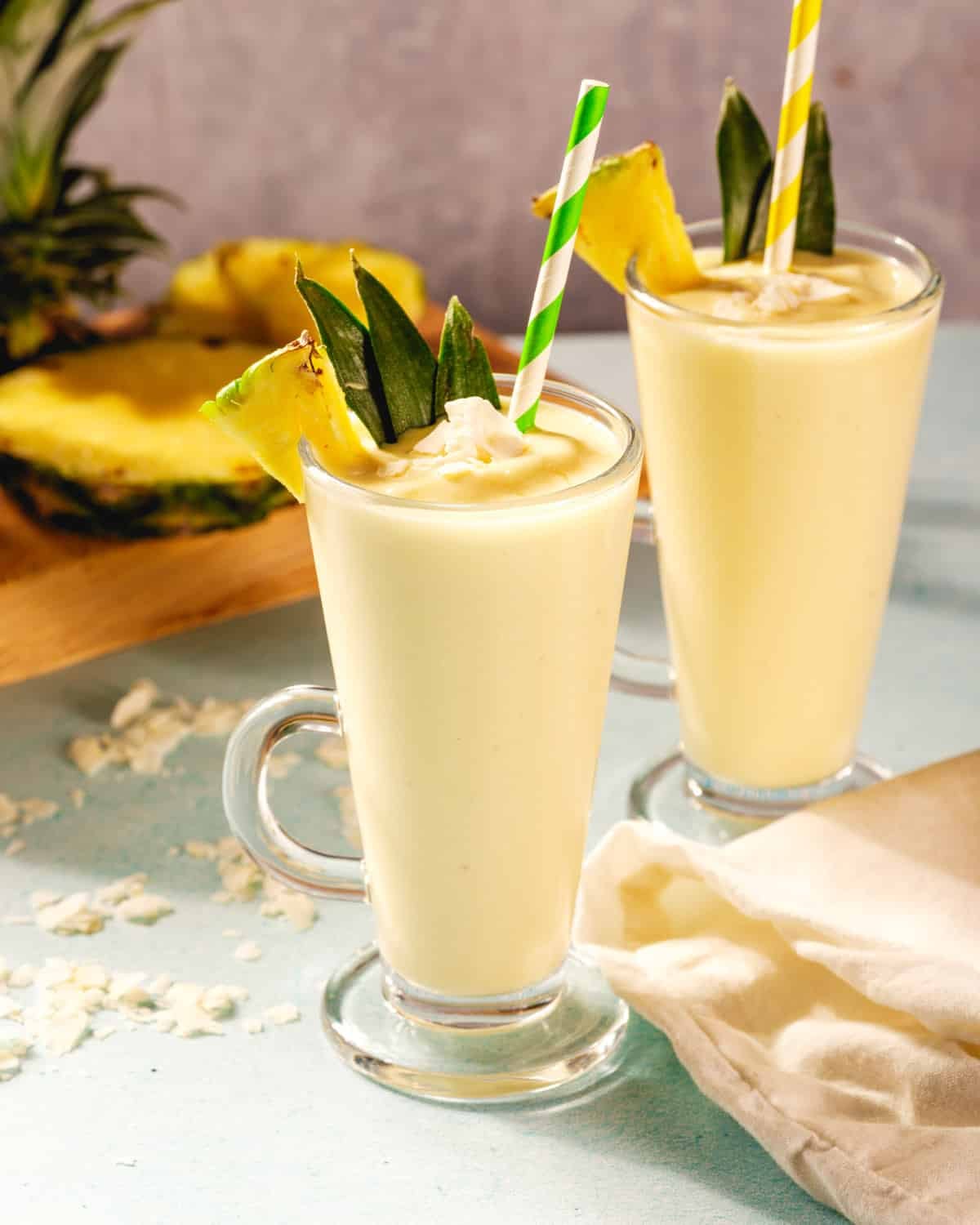 Piña Colada Frozen Smoothie with Coconut Cream