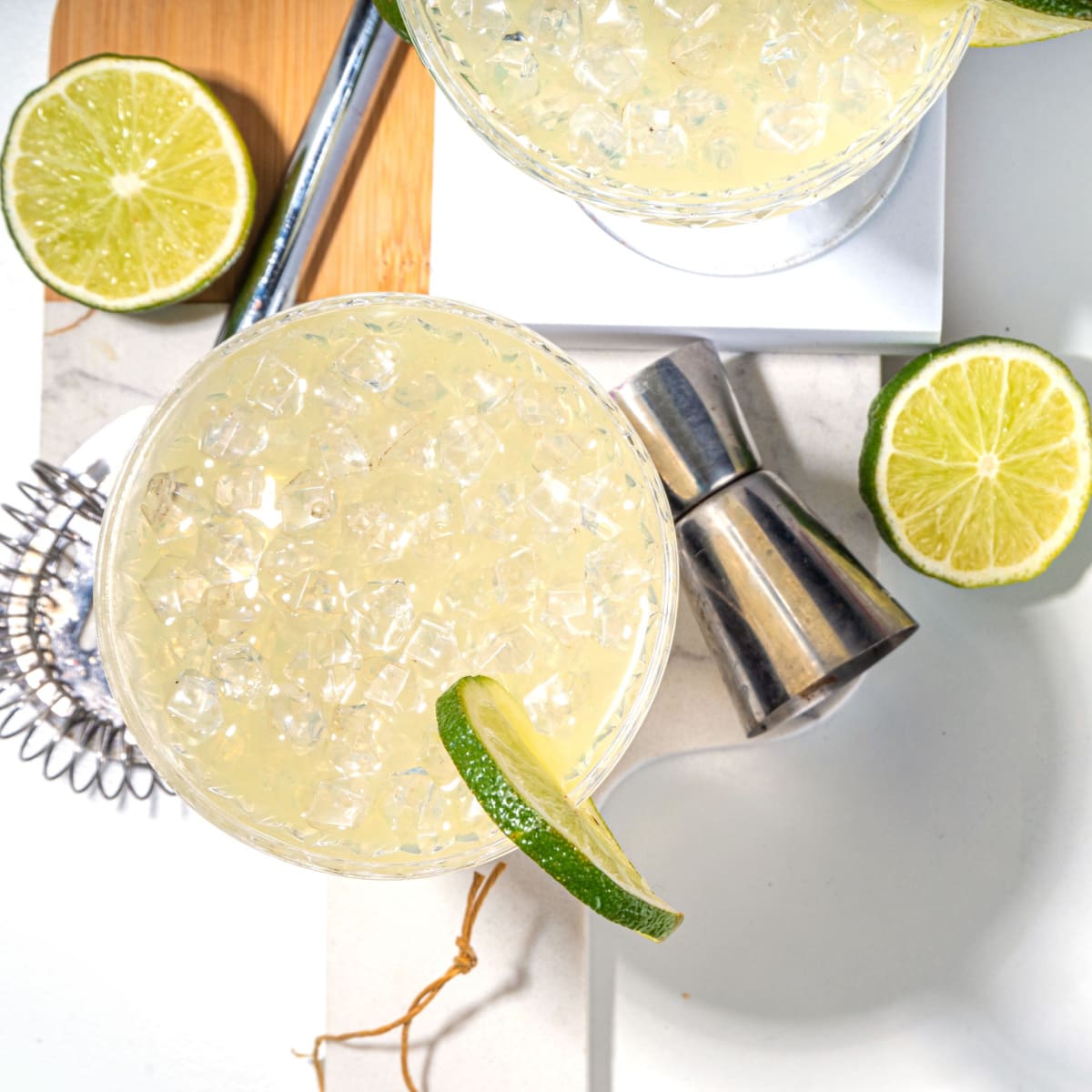Herb-Infused Gin Gimlet with Lime Zest