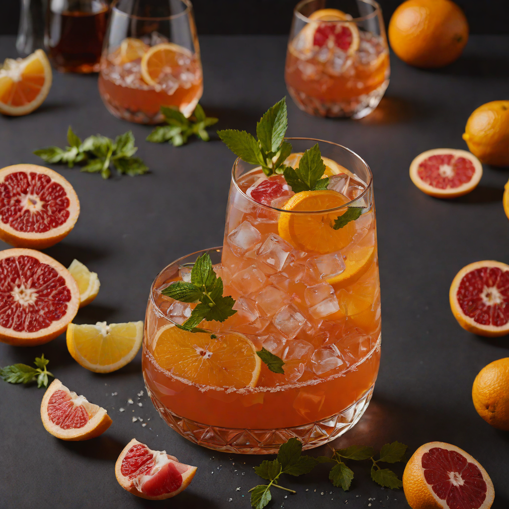 Oaxacan Mezcal Amaro Punch with Grapefruit and Citrus