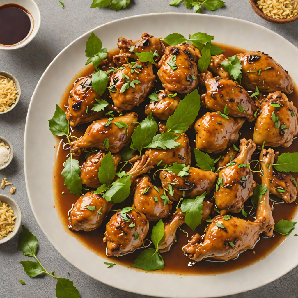 Slow-Simmered Filipino Chicken Adobo with Garlic and Bay Leaves
