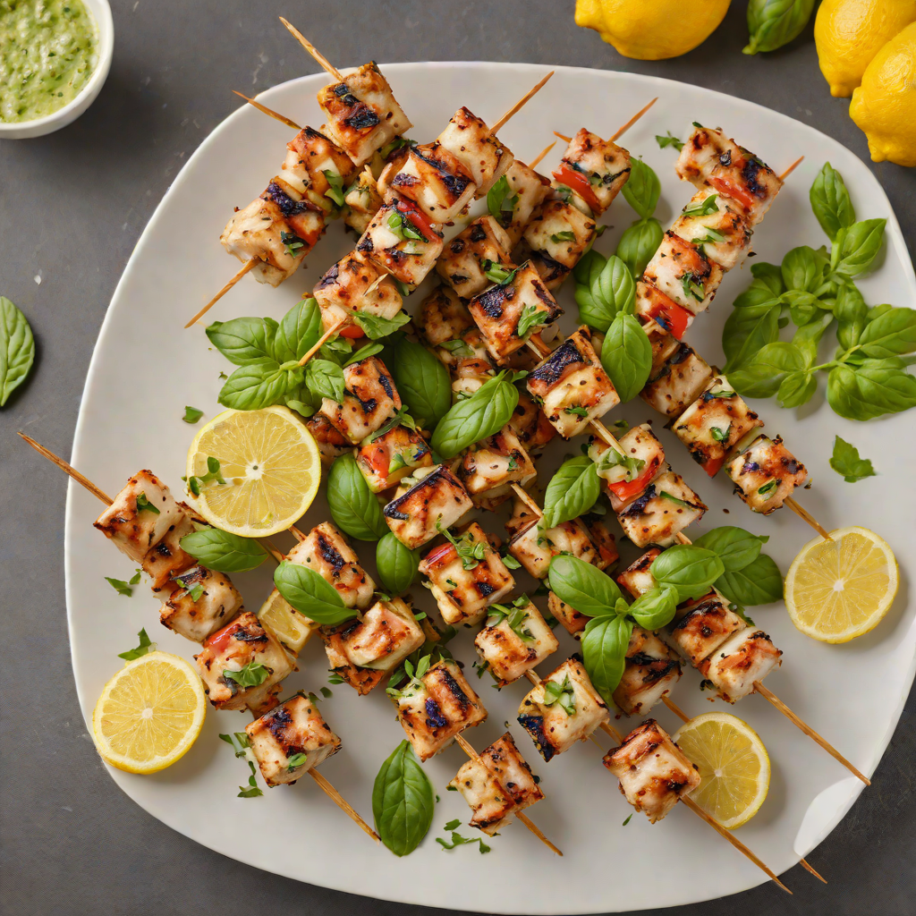 Lemon-Basil Grilled Chicken Skewers