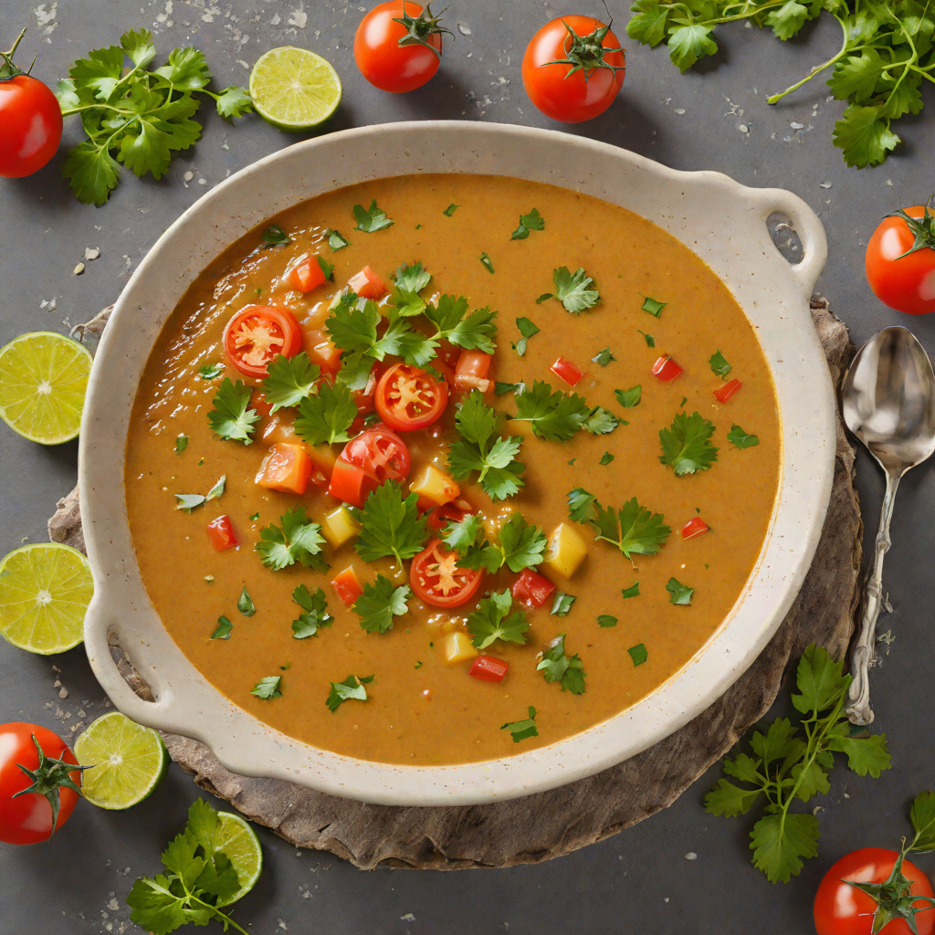 Tomato and Green Chile Gazpacho with Cilantro and Lime