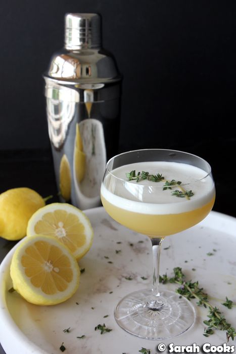 Herb-Muddled Gin Sour with Fresh Lemon