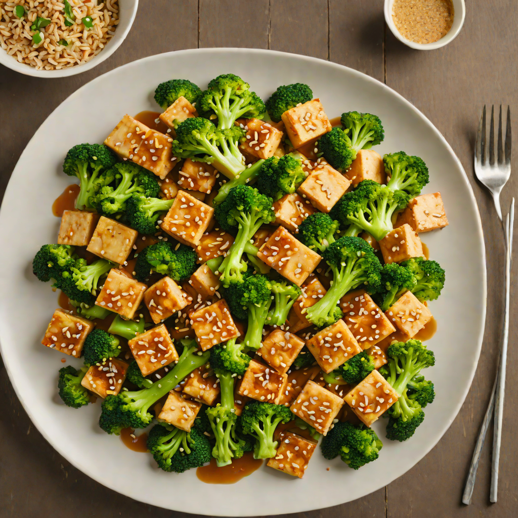 Stir-Fried Tofu and Broccoli with Sesame-Garlic Sauce