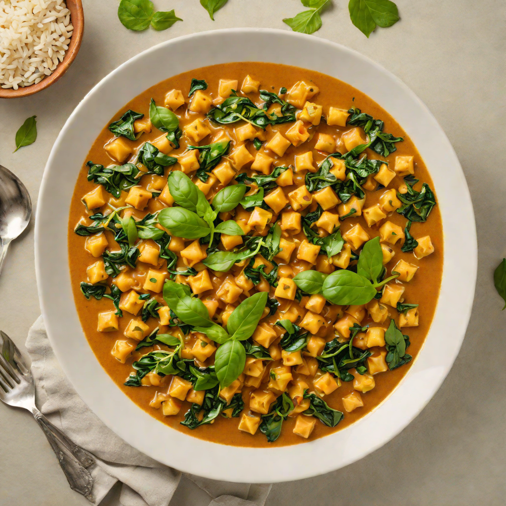 Regional Herb-Infused Chickpea and Spinach Curry