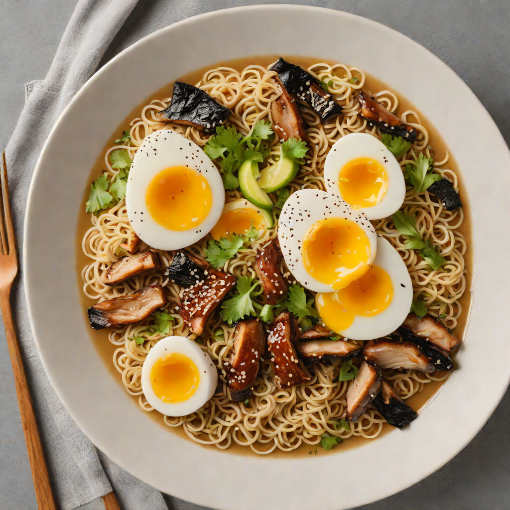 Garlic Butter Shiitake Mushroom Ramen with Soft-Boiled Egg
