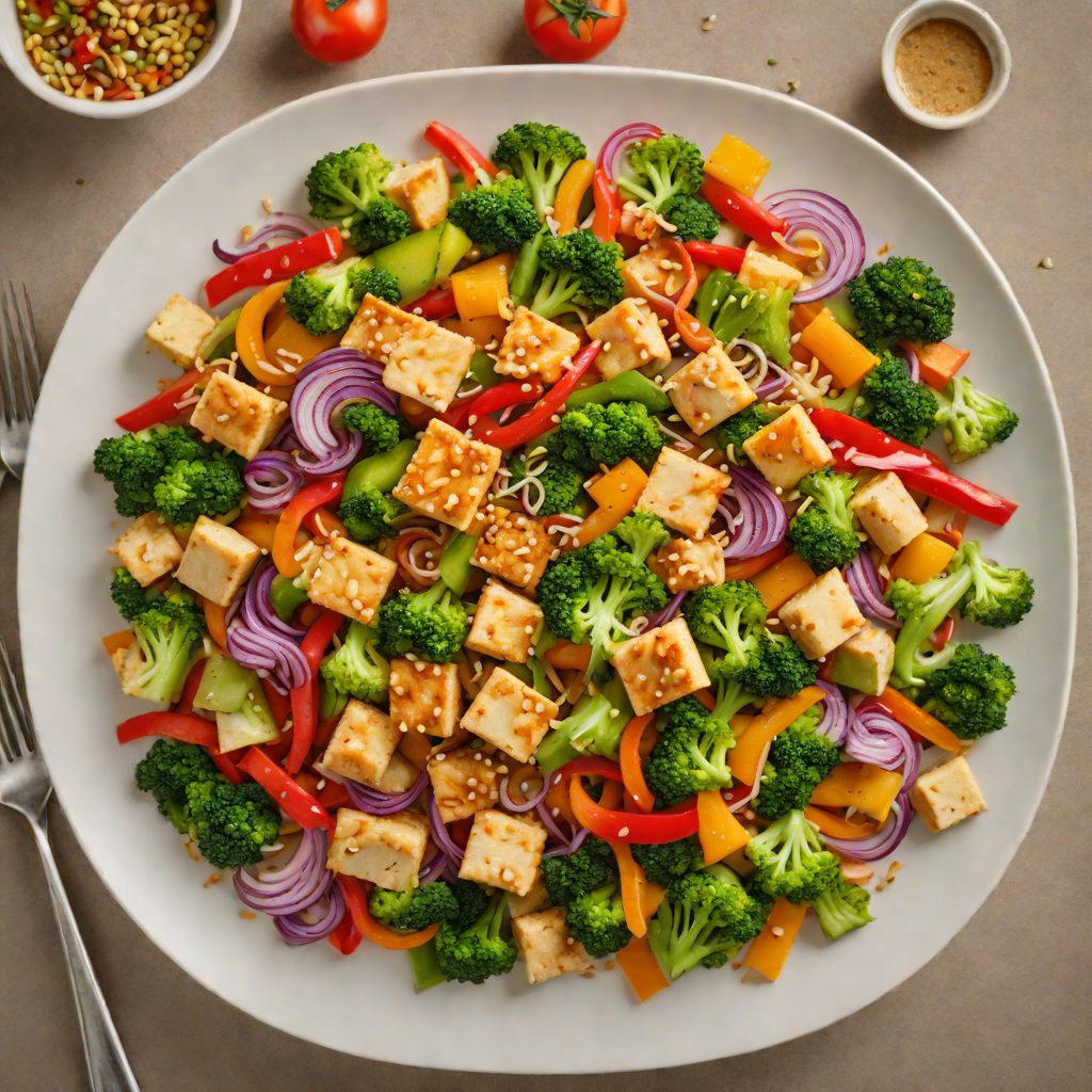 One-Pot Colorful Vegetable Stir Fry with Tofu