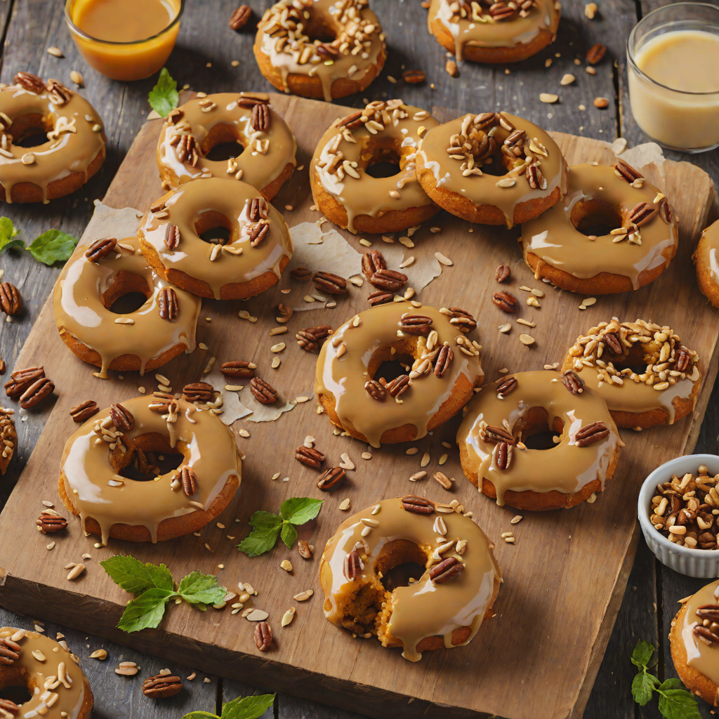 Maple-Glazed Sweet Potato Donuts with Pecan Crunch