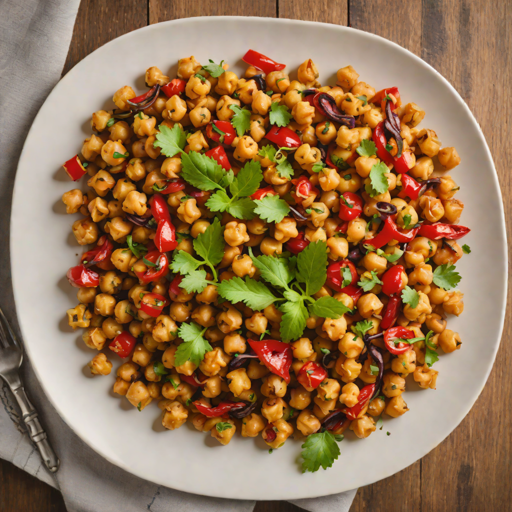 Sautéed Mediterranean Chickpeas with Roasted Red Peppers