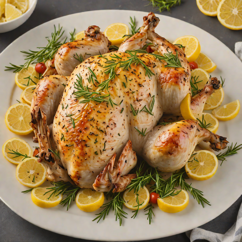 Italian Oven-Roasted Herb Chicken with Lemon and Rosemary
