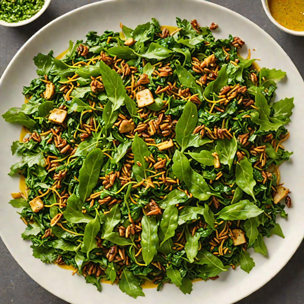Kashmiri Style Haakh Greens Sautéed with Mustard Oil and Garlic