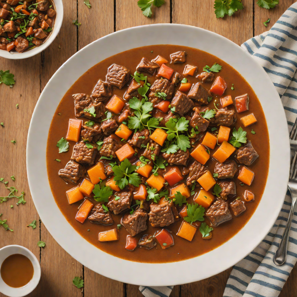Slow Cooker Moroccan-Spiced Beef Stew with Carrots and Tomatoes