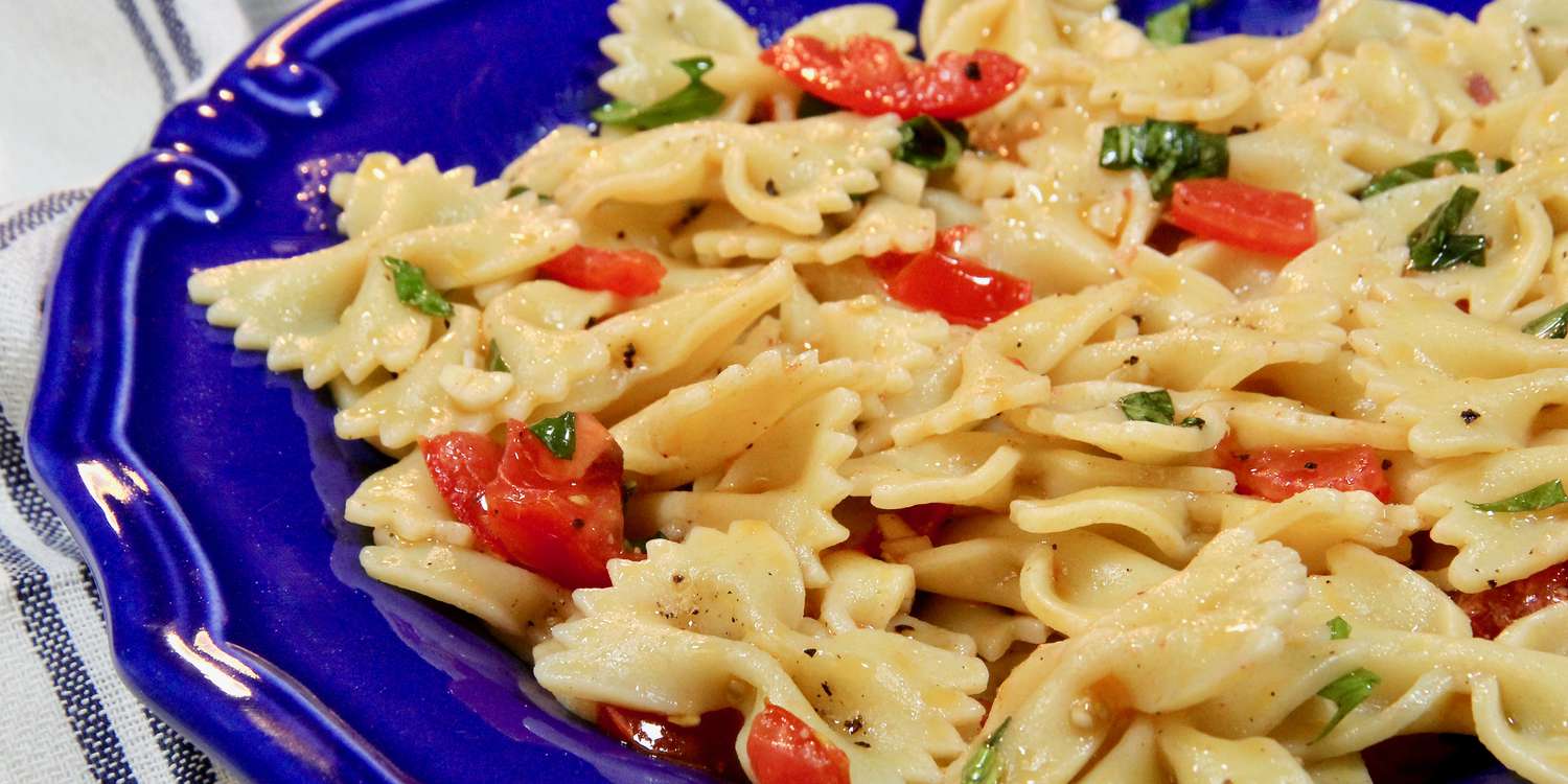 Solar Infused Tomato Pasta with Basil Oil