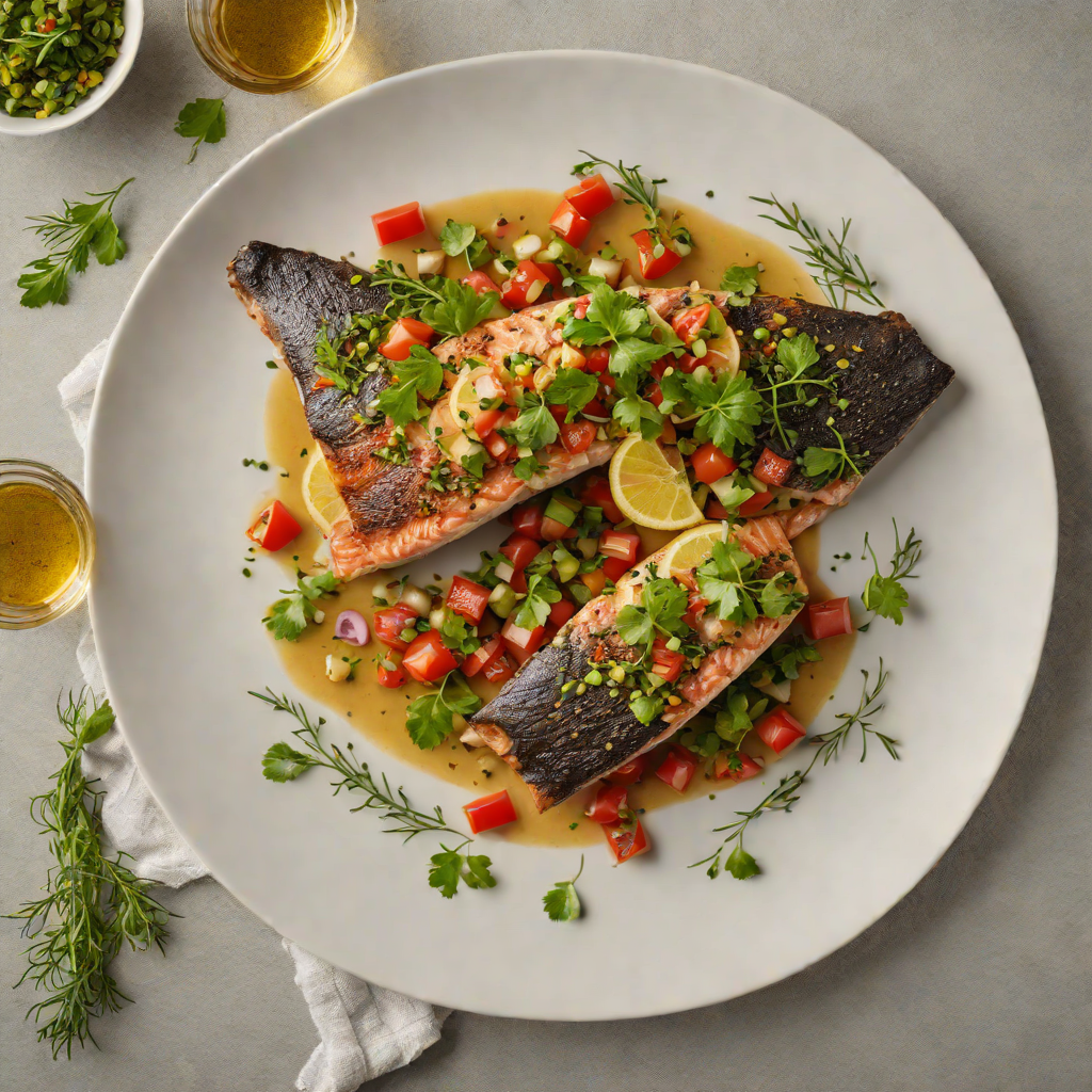 Pan-Seared Black Sea Trout with Crimean Herb Salsa