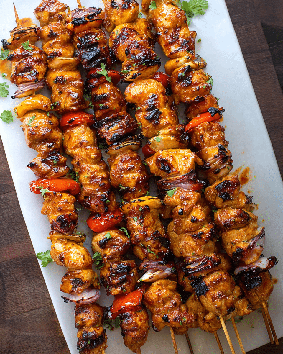 Fiery Chili Spiced Grilled Chicken Skewers