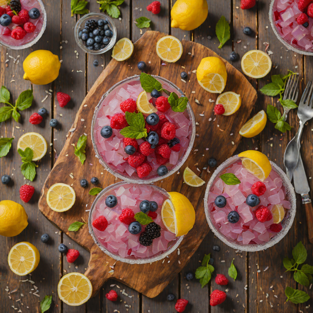 Summer Berry Water Ice with Lemon Zest