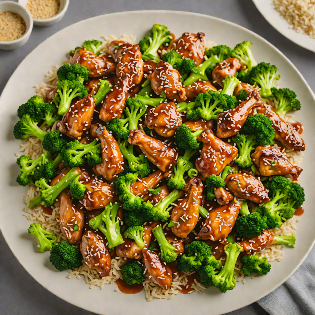 Honey-Soy Glazed Chicken Stir Fry with Sesame and Broccoli