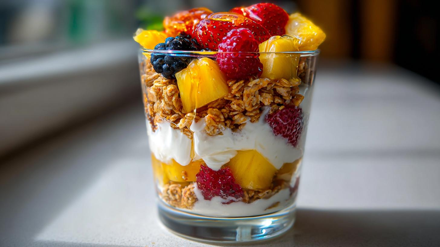 Luminous Coconut Yogurt Parfait with Tropical Fruit