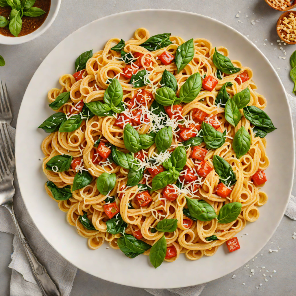 One-Pot Creamy Tomato Basil Pasta with Spinach and Parmesan