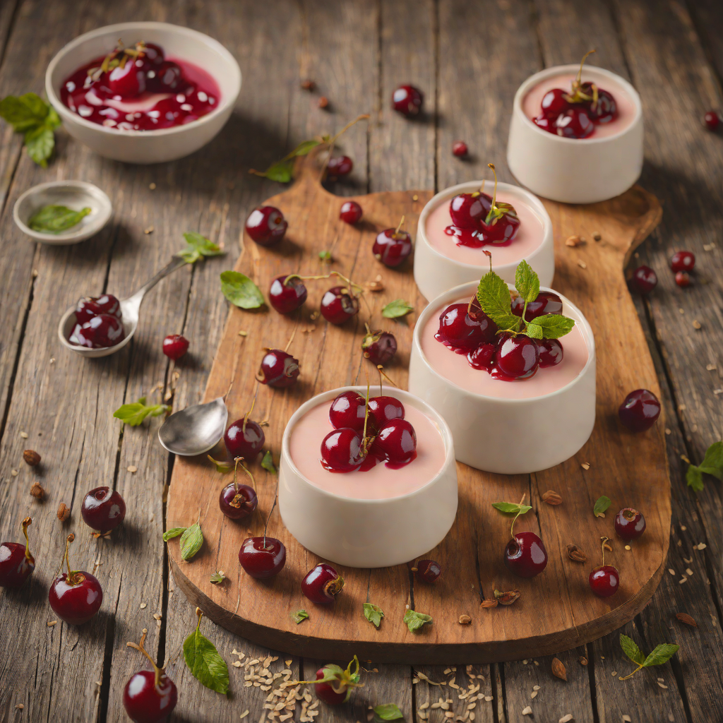 Sour Cherry and Buttermilk Panna Cotta