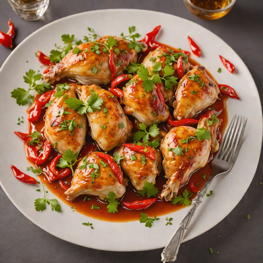 Vodka-Braised Chicken with Roasted Red Peppers