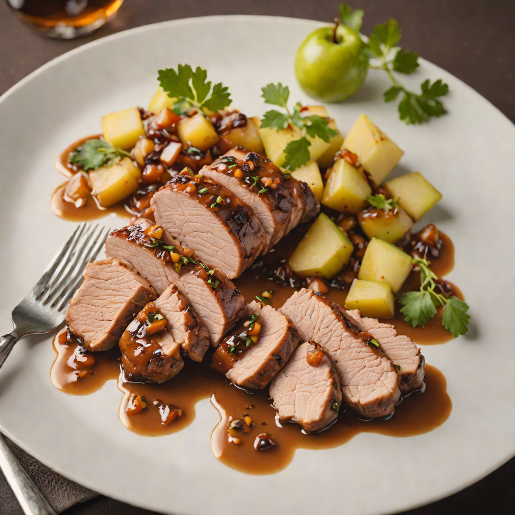 Whiskey-Glazed Pork Tenderloin with Apple Chutney