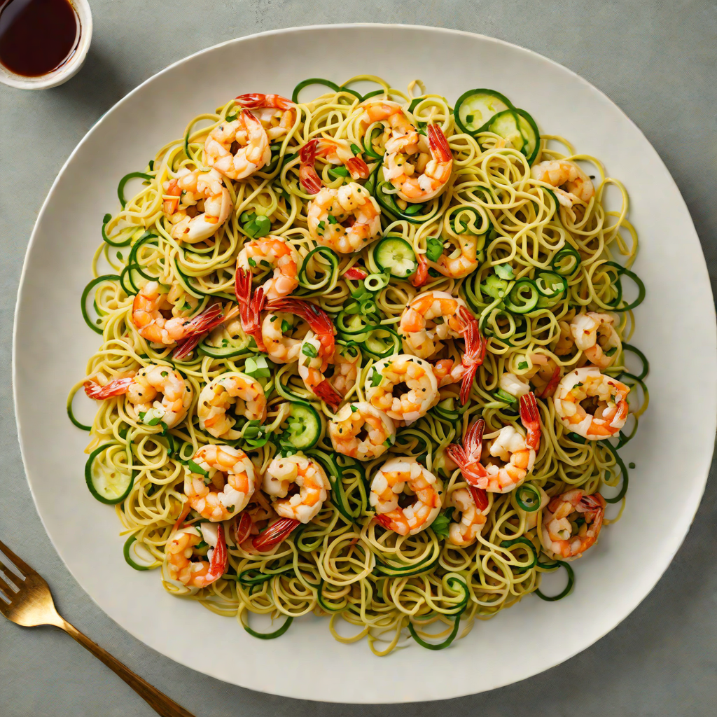 Spicy Shrimp Stir-Fry with Zucchini Noodles and Coconut Aminos