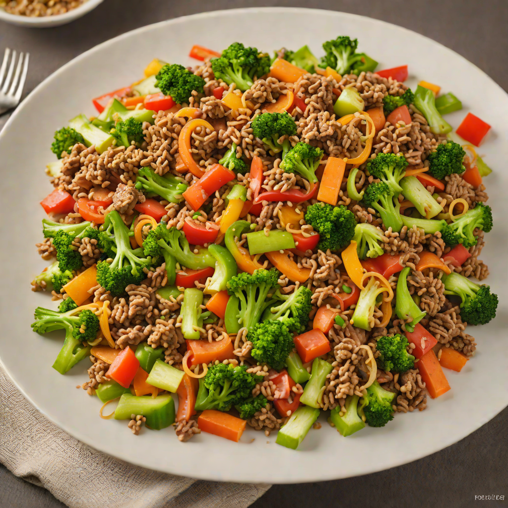 Quick Meals Ground Beef and Vegetable Stir Fry