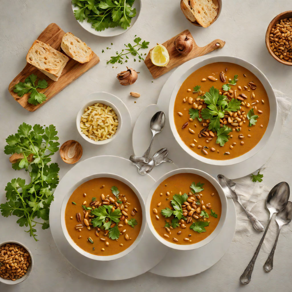 Harissa-Spiced Lentil Soup with Caramelized Onions and Fresh Parsley
