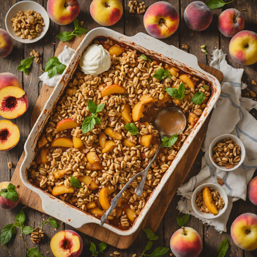 Oven-Roasted Peach Cobbler with Cinnamon Crumble