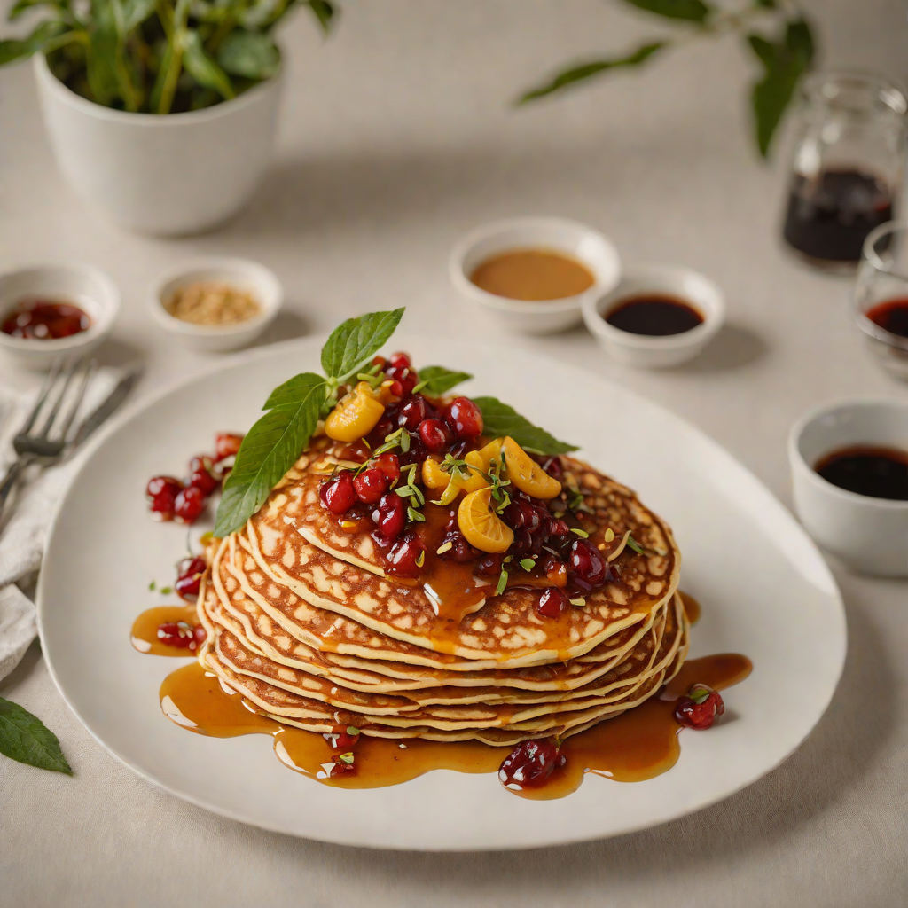 Bush-Spiced Wattleseed Pancakes with Quandong Jam