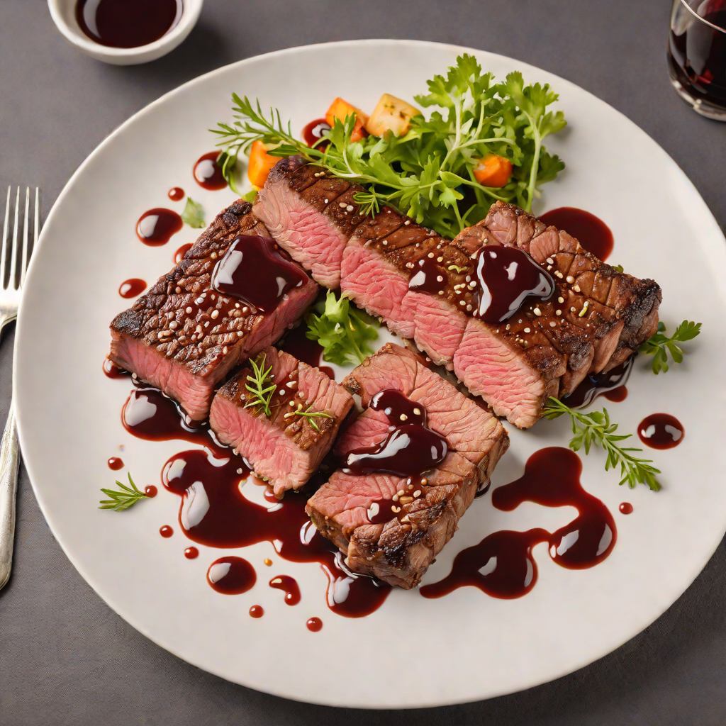 Seared New York Strip with Red Wine Reduction