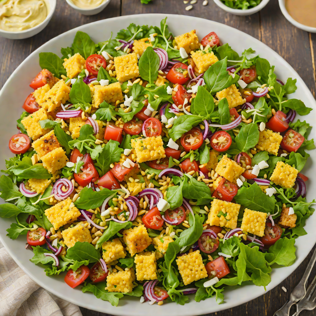 Midwestern Cornbread Salad with Tangy Dressing