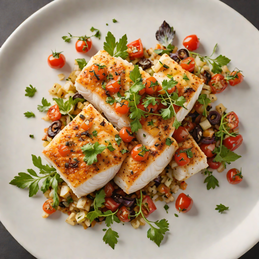 Pan-Seared Cod with Roasted Garlic and Charred Tomato Salsa