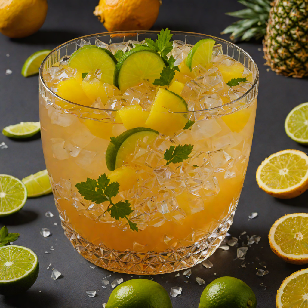 Citrus-Spiced Bourbon Punch with Pineapple and Lime