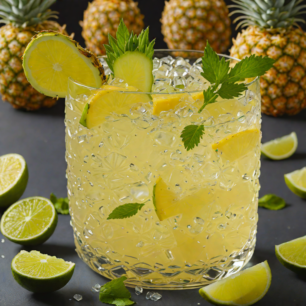 Sparkling Pineapple Lemon-Lime Soda Punch