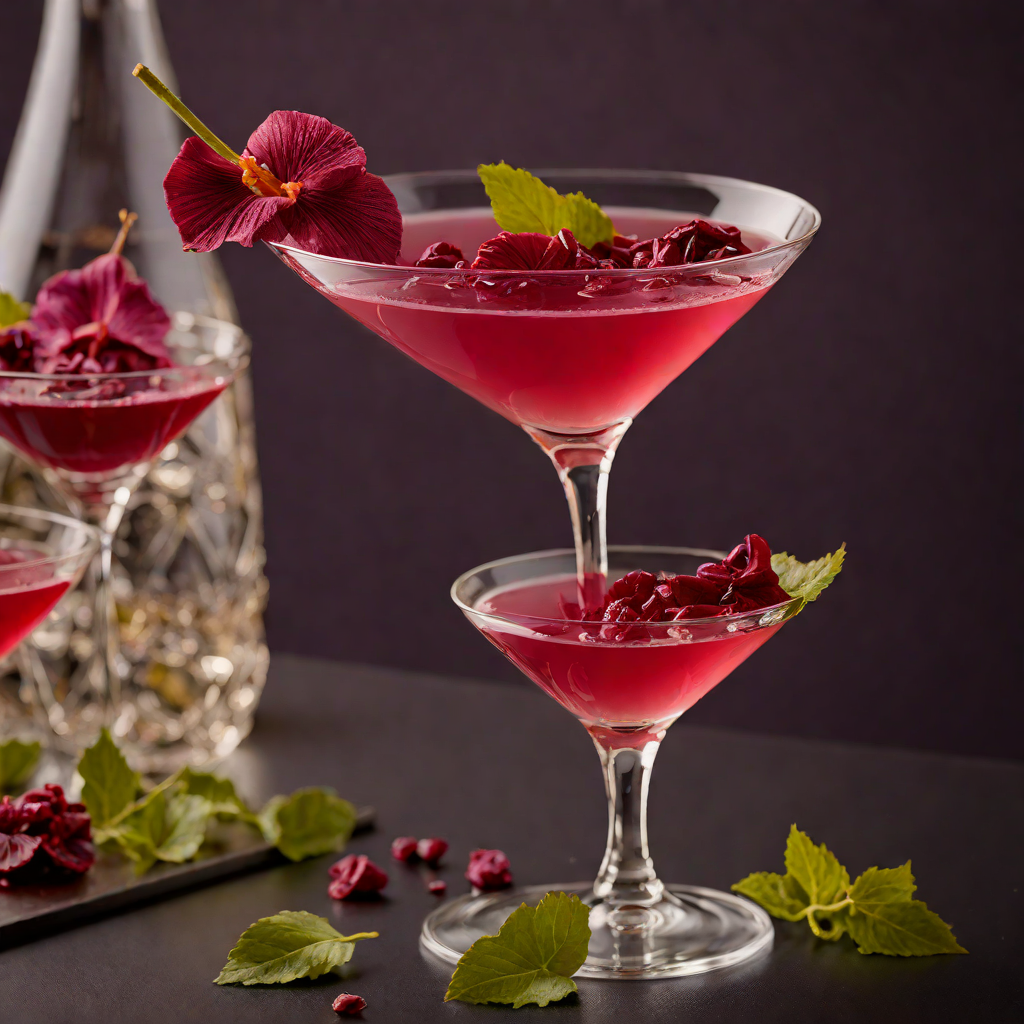 Smoky Hibiscus Stirred Martini