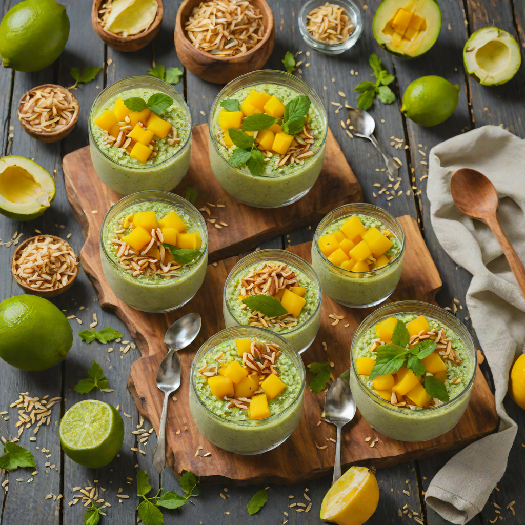 Honey-Lime Mango Chia Pudding with Toasted Coconut