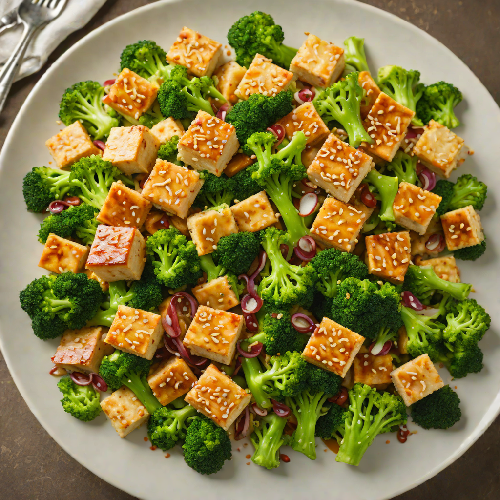 Pan-Fried Tofu Stir-Fry with Garlic and Broccoli