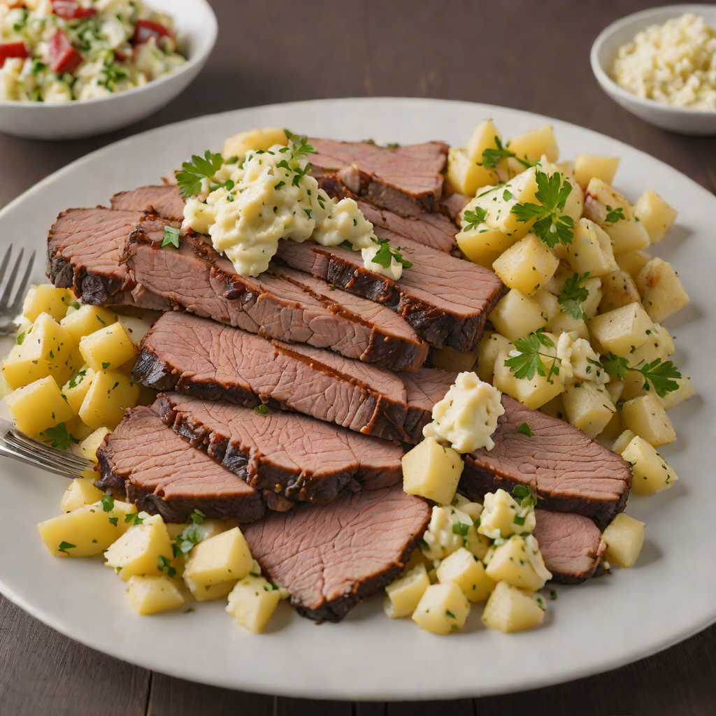Smoked Texas-Style Brisket with Homestyle Potato Salad