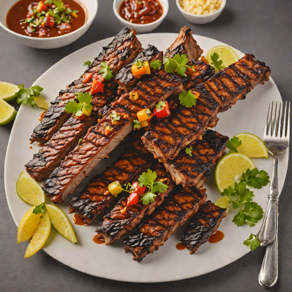 Charcoal-Grilled Caribbean Jerk Pork Ribs