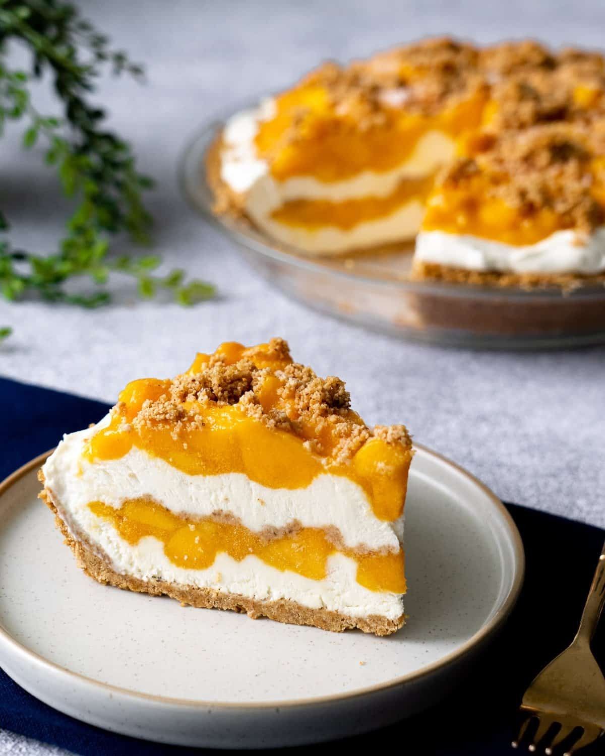 No-Bake Coconut Mango Icebox Pie