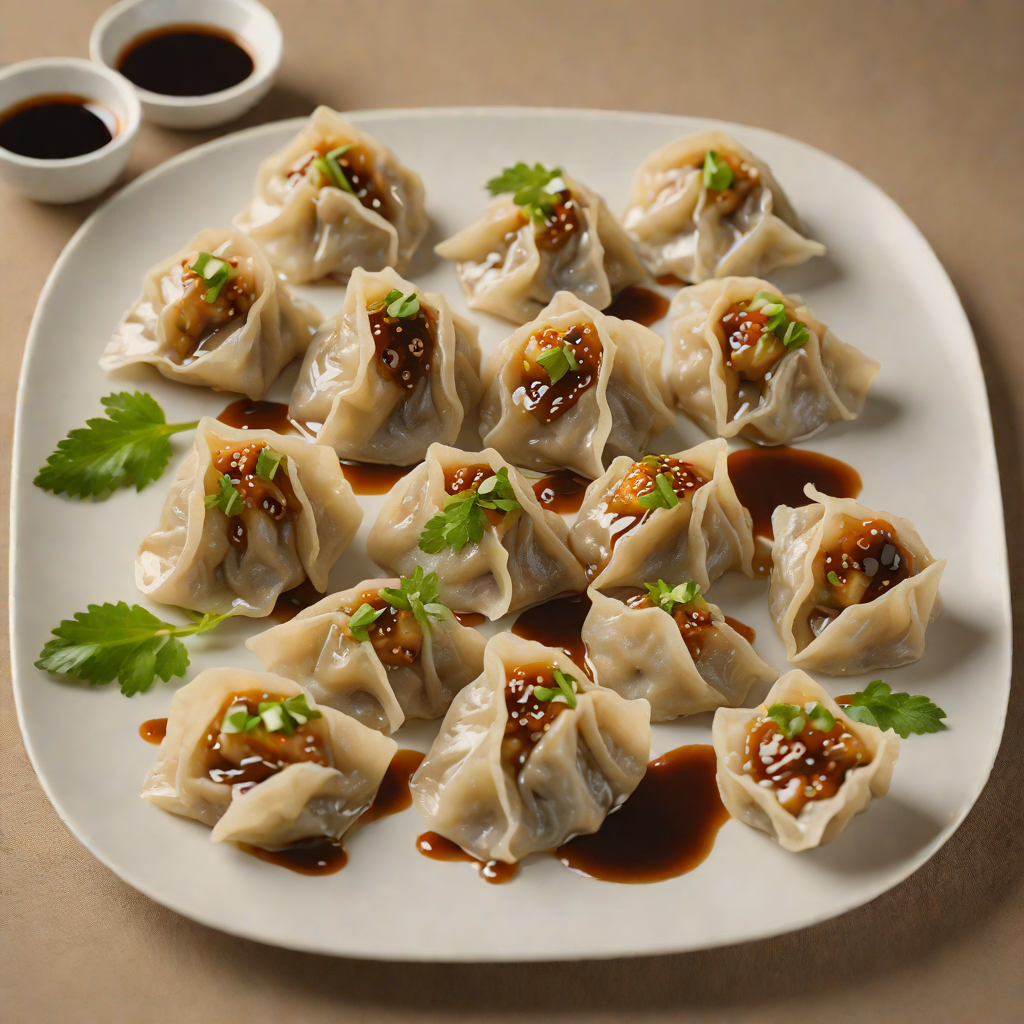 Steamed Regional-Style Vegetable Dumplings with Soy-Ginger Sauce