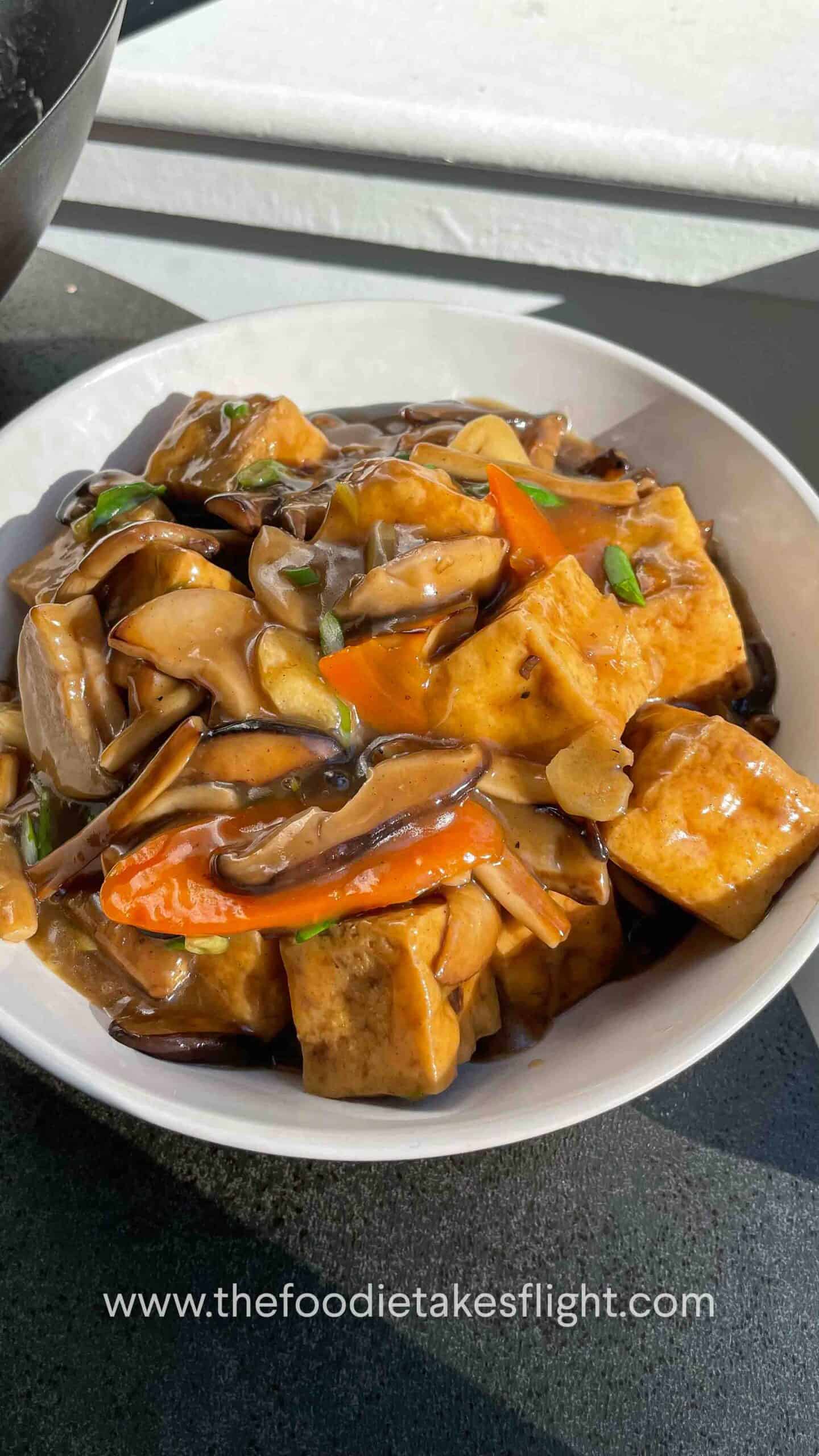 Soy-Ginger Stir-Fried Rice Noodles with Crispy Tofu