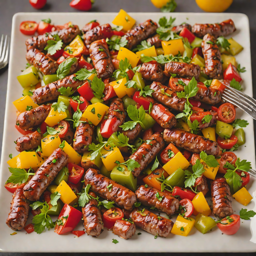 Italian Sheet Pan Spicy Sausage and Pepper Medley
