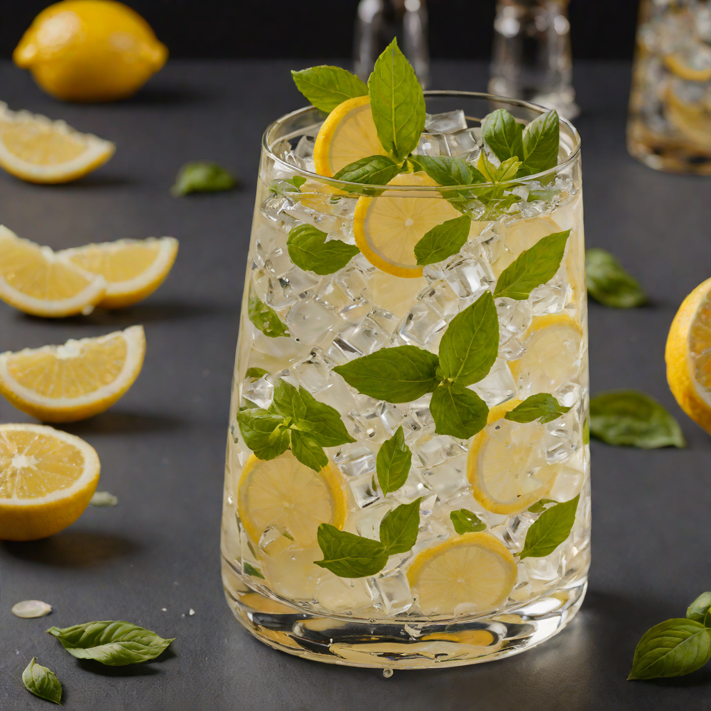 Ginger-Infused Vodka Collins with Lemon and Basil