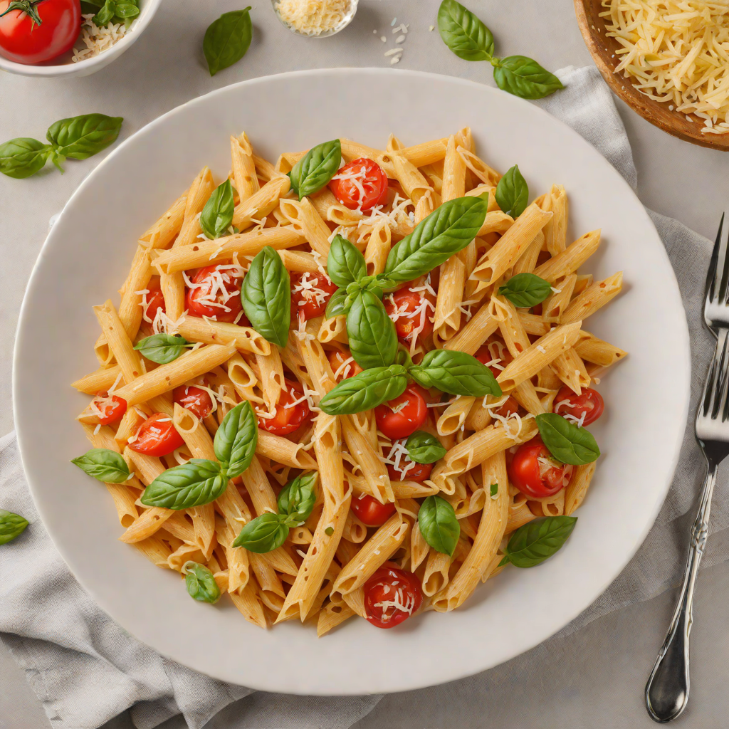 Italian One-Pot Tomato Basil Penne with Parmesan