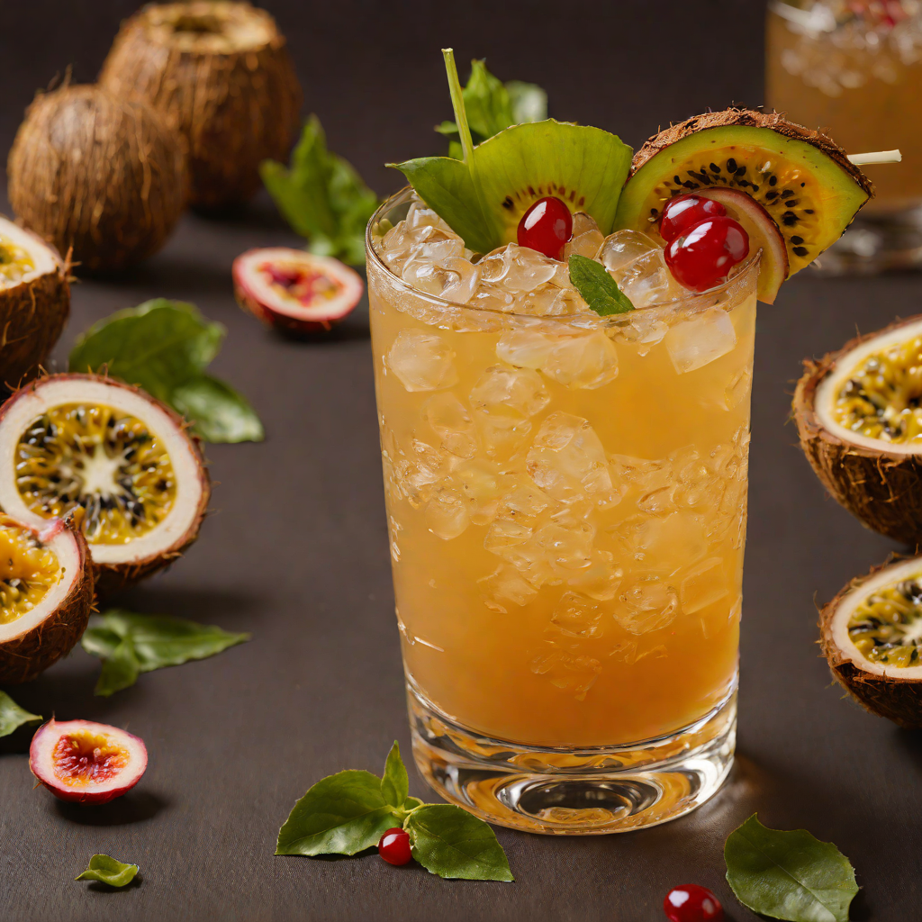 Tiki-Inspired Coconut and Passion Fruit Mai Tai Cocktail